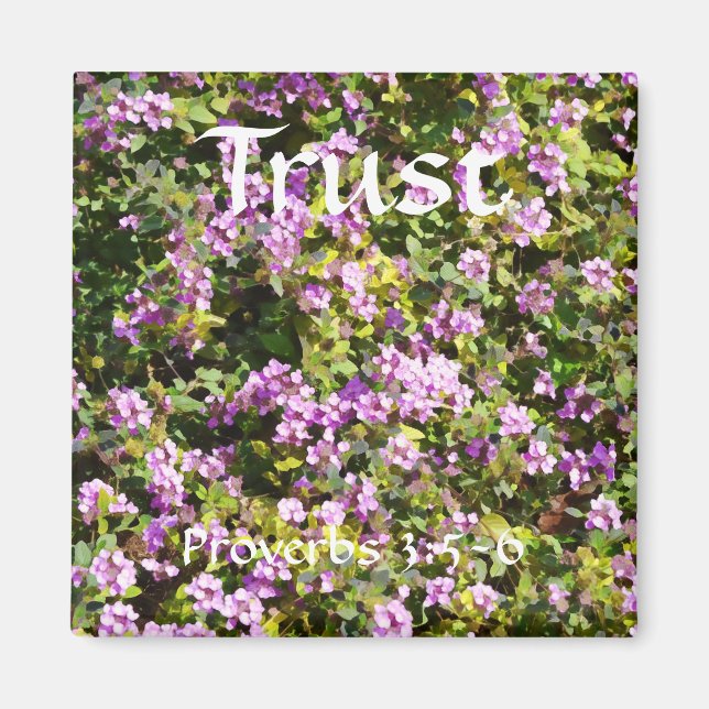 Íman Flores de Fé Proverbs Sage Magnet (Frente)