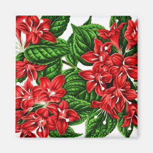 Íman Flores de gengibre vermelho, impressão de colheit