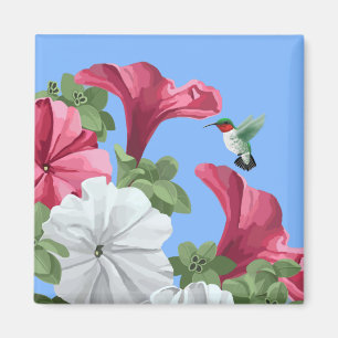 Íman Flores de Hummingbird e Petunia