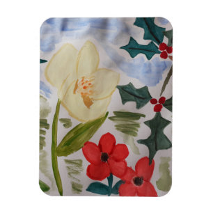 Íman Flores de inverno e ímã Holly
