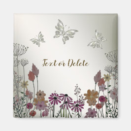 Íman Flores de Jardim Coloridas Borboletas Ouro Russo