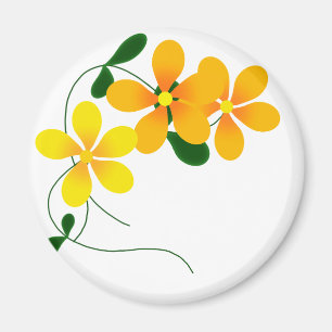 Íman Flores de Laranja e Amarelo