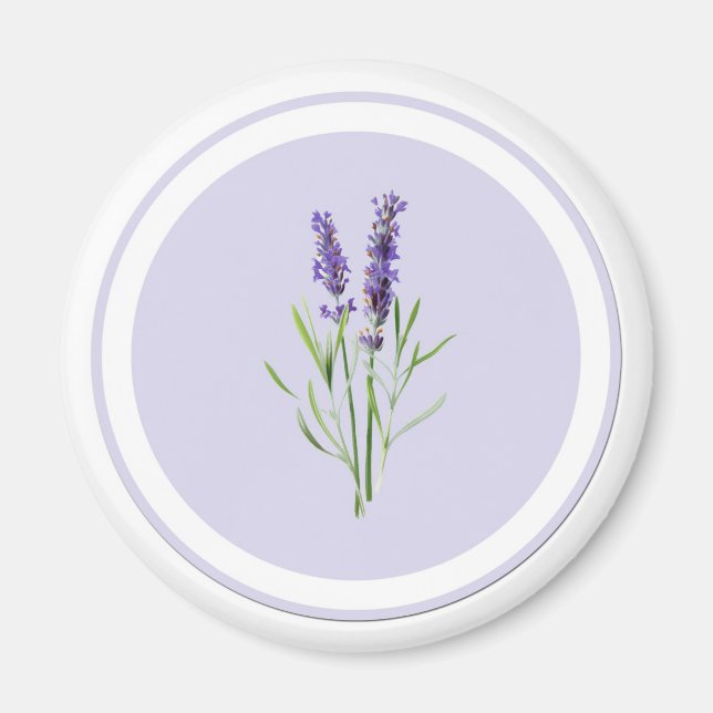 Íman Flores de Lavanda Roxo bonito (Frente)