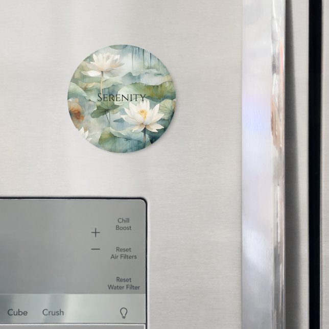 Íman Flores de Lótus Branco Serenidade Verde (In Situ (Fridge))