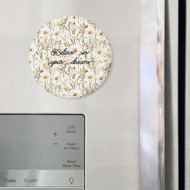 Íman Flores de Margarida Brancas Bonitas Aniversário (In Situ (Fridge))