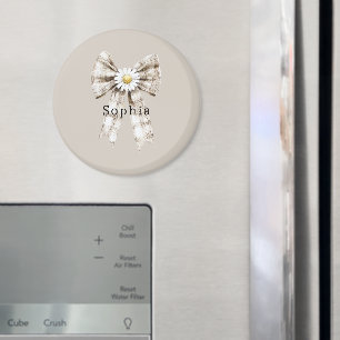 Íman Flores de Margarida de Laço Branco Cocoa Cream