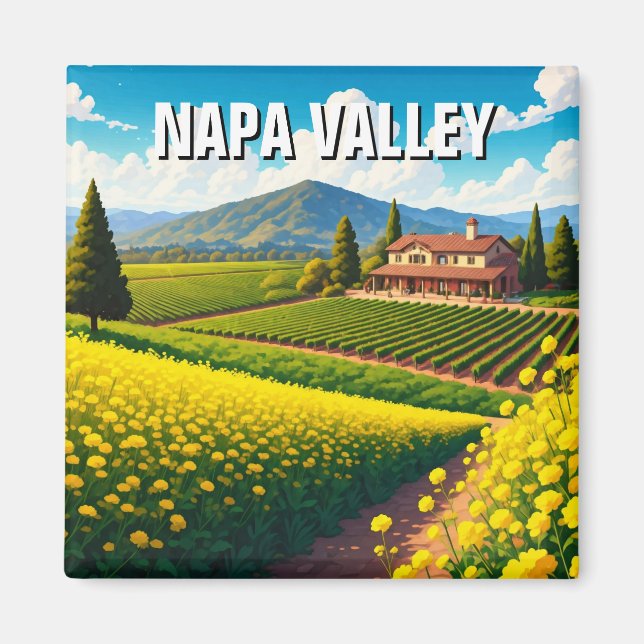 Íman Flores de Mostarda da Califórnia em Napa Valley (Frente)