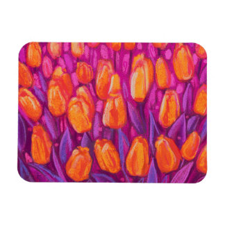 Íman Flores de primavera do Campo Tulipas Laranja Cor-d