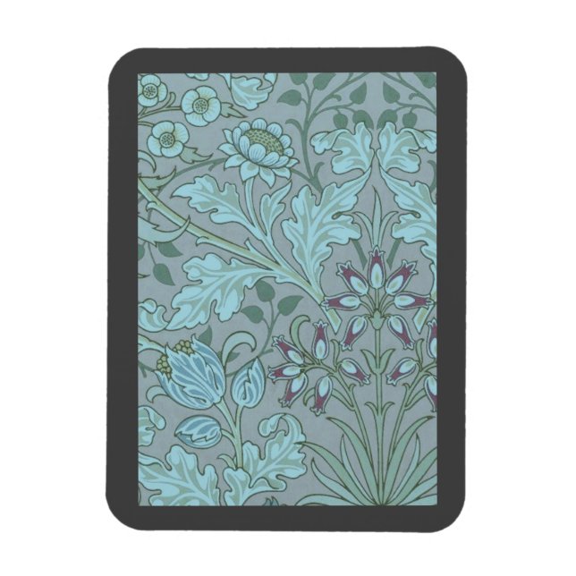 Íman Flores Decorativas Azul Pastel (Vertical)