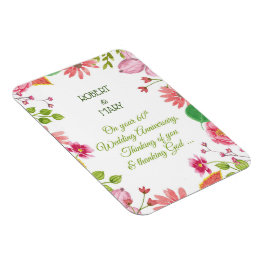 Íman Flores do 60º aniversário do casamento religioso