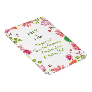 Íman Flores do 60º Aniversário do Casamento Religioso