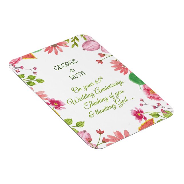 Íman Flores do 65º aniversário do casamento religioso (Lado Direito)