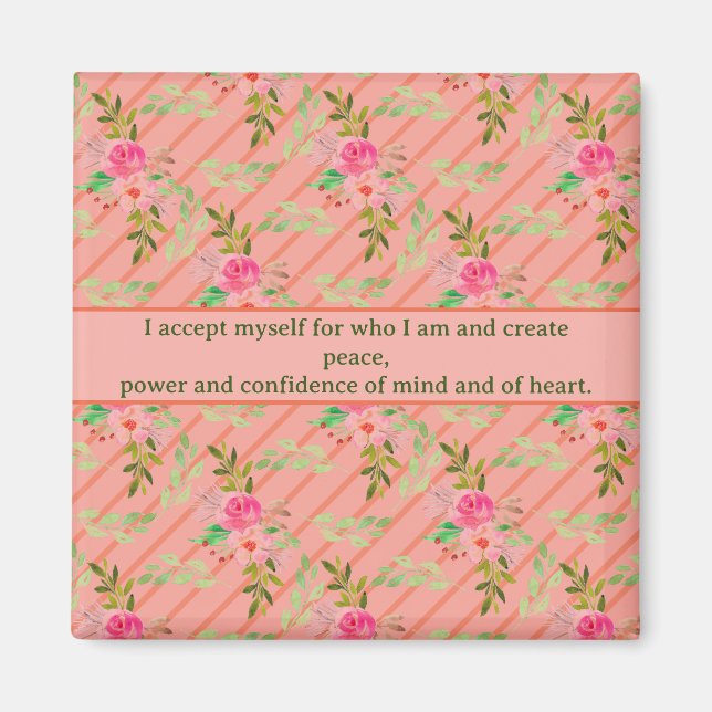 Íman Flores E Folhas De Afirmação (Frente)