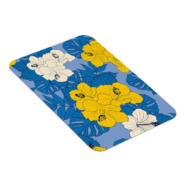 Íman Flores e folhas de hibisco (Lado Direito)