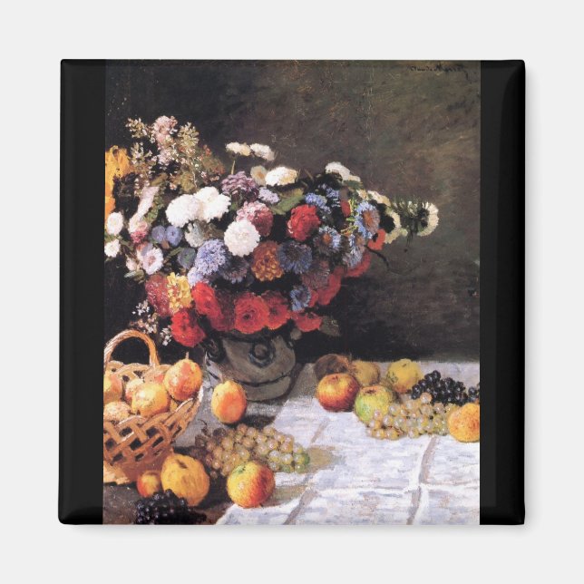 Íman Flores e Frutas de Claude Monet (Frente)