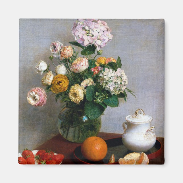 Íman Flores e Frutas, Henri Fantin-Latour (Frente)