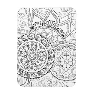 Íman Flores e mandalas do Doodle