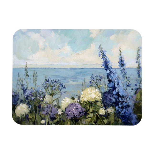 Íman Flores e pintura marítima (Horizontal)