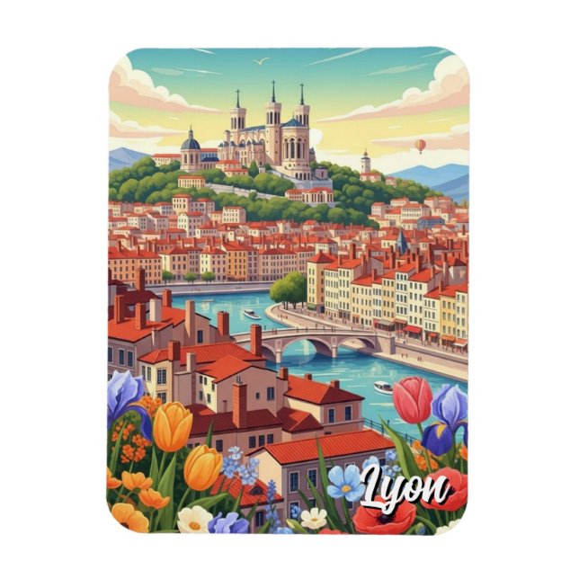Íman Flores em Lyon França Basílica Viagem (Vertical)