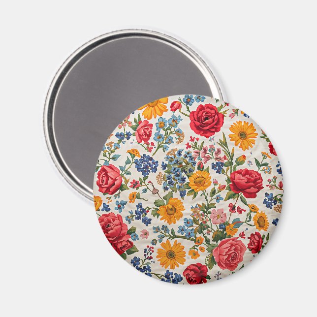 Íman Flores em toda parte, design colorido, (Front/Back)