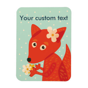Íman Flores feitas sob encomenda do texto e Fox bonito