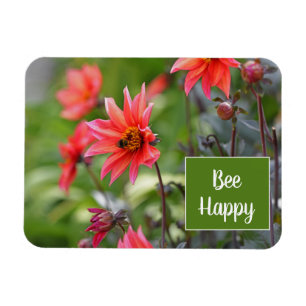 Íman Flores Felizes, Rosa e Vermelho, Dahlia Abelhas, M