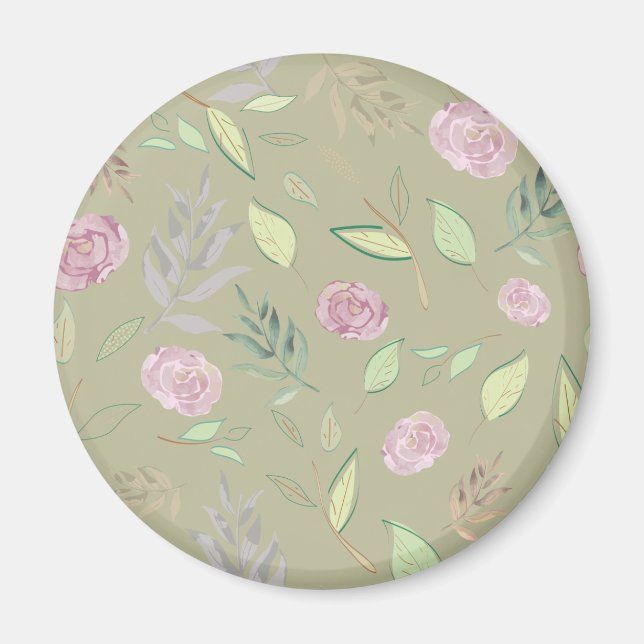 Íman Flores Festivas De Aquarelas 5 (Frente)