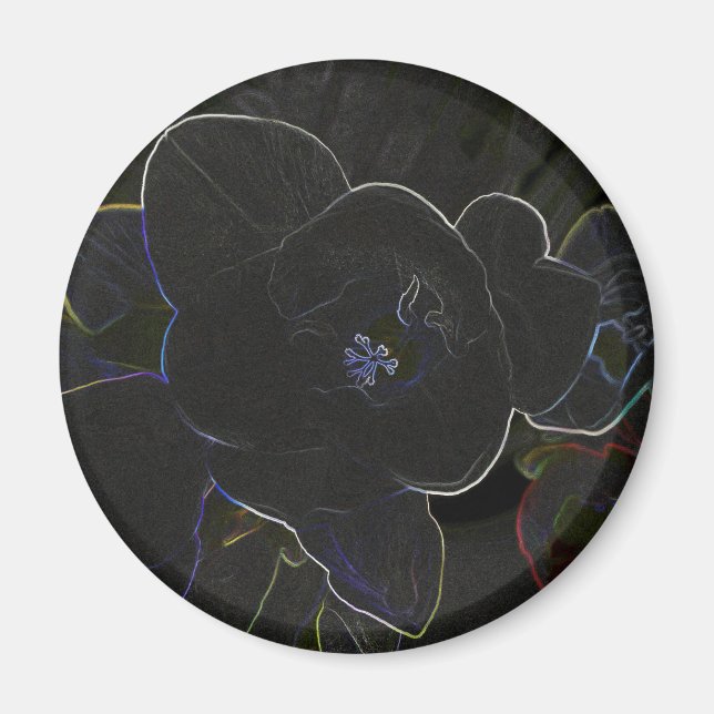 Íman flores freesia esboçadas (Frente)