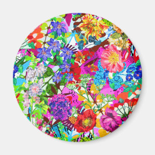 Íman Flores mágicas coloridas fofas