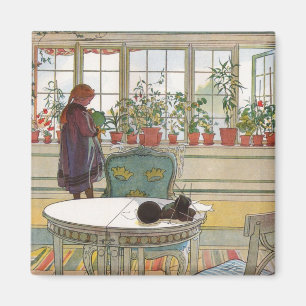 Íman Flores no Windowsill por Carl Larsson