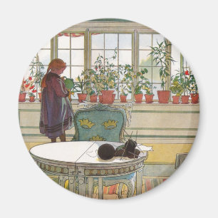 Íman Flores no Windowsill por Carl Larsson