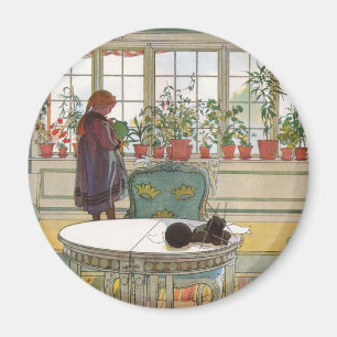 Íman Flores no Windowsill por Carl Larsson