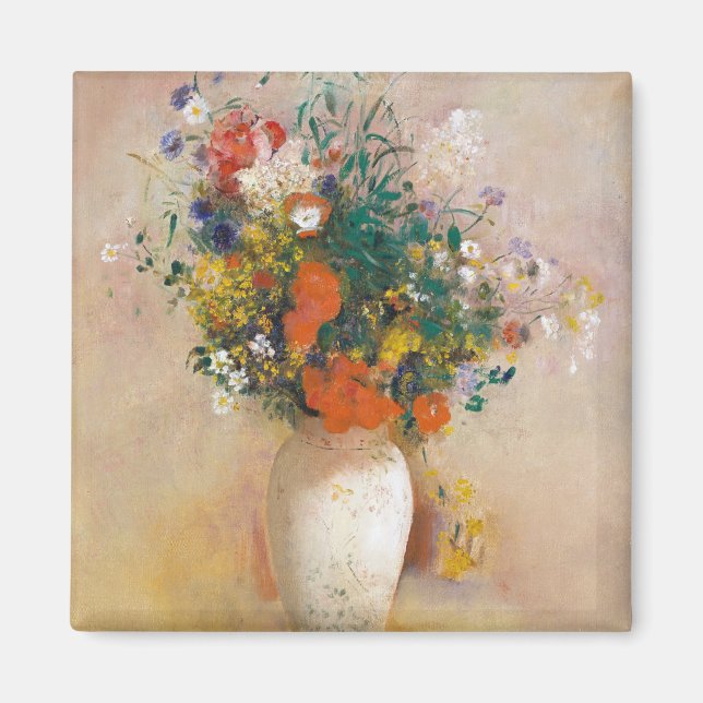 Íman Flores num Vaso pintando Odilon Redon Incrível Mo (Frente)