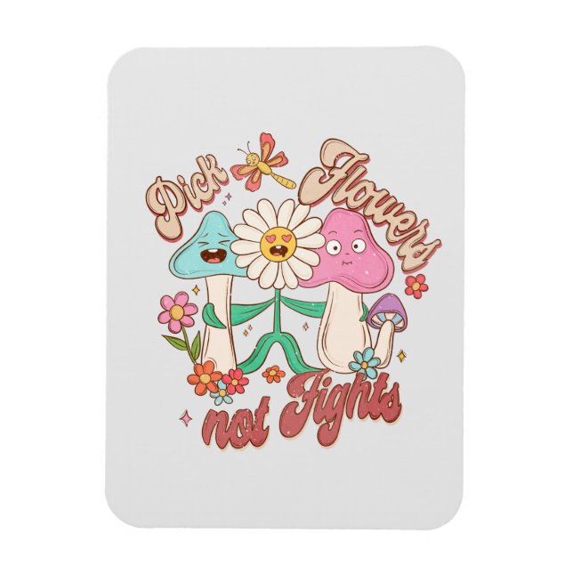 Íman Flores para Separação, Não Lutas - Flores Cutas E  (Vertical)
