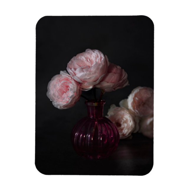 Íman Flores | Peões cor-de-rosa pálidos em Vase (Vertical)