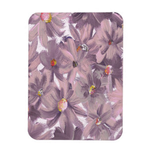 Íman Flores Pintadas Rosa Qualquer Cor