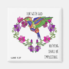 Íman Flores pintadas, verso de Luke 1:37