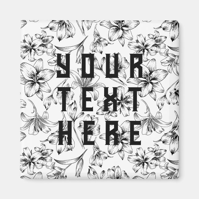 Íman Flores Pretas Lily (Frente)