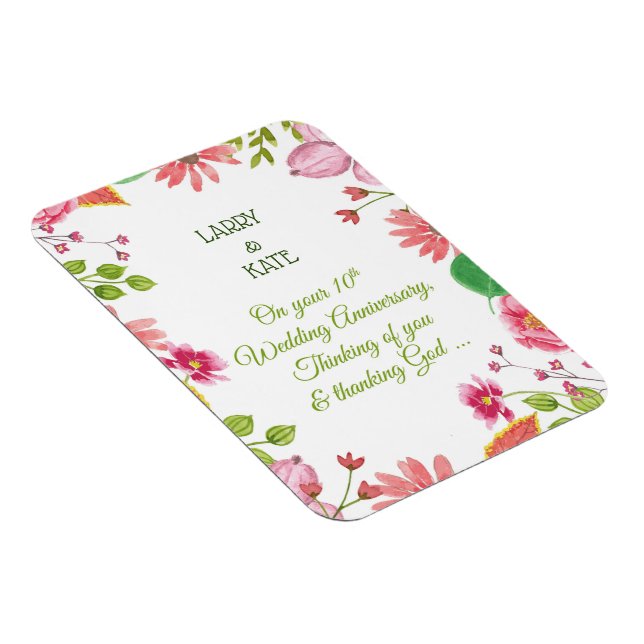 Íman Flores religiosas de aniversário de casamento de 1 (Lado Direito)