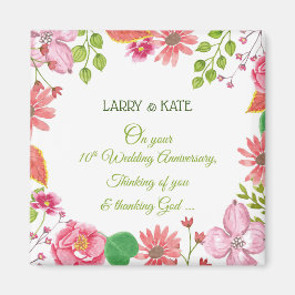 Íman Flores Religiosas do 10º Aniversário do Casamento