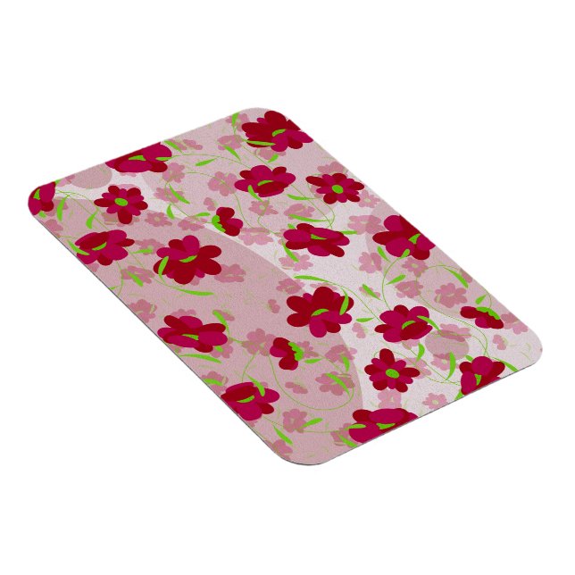 Íman Flores Rosa e Vermelha - Floral (Lado Direito)