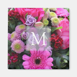 Íman Flores Rosa e Violeta Personalizadas