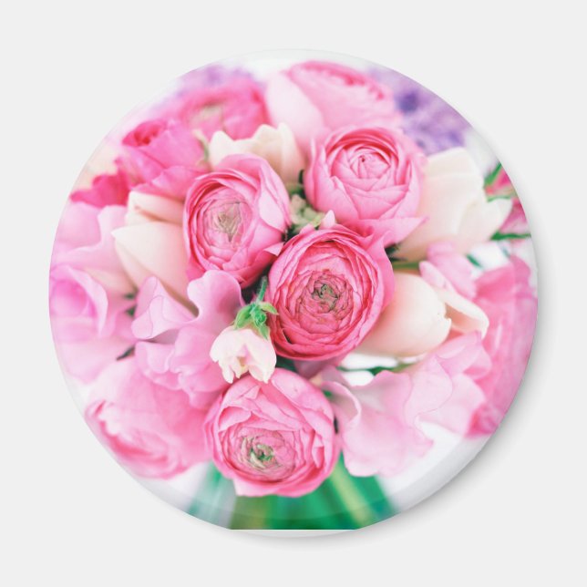 Íman Flores Rosa, Magnetos redondos (Frente)