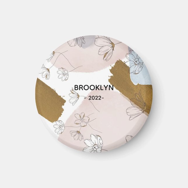 Íman Flores Rosa Modernas (Frente)