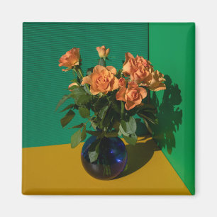 Íman Flores Rosas em Vase