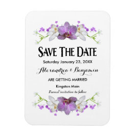 Íman Flores Roxas Botânicas Aquarela Salvar A Data