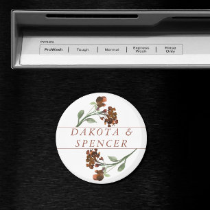 Íman Flores Russas Selvagens   Casamento Floral Laranja