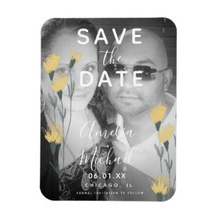 Íman Flores Selvagens Botânicas Desenhadas Manualmente