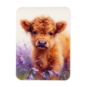 Íman Flores Selvagens da Escócia Highland Calf Flores F