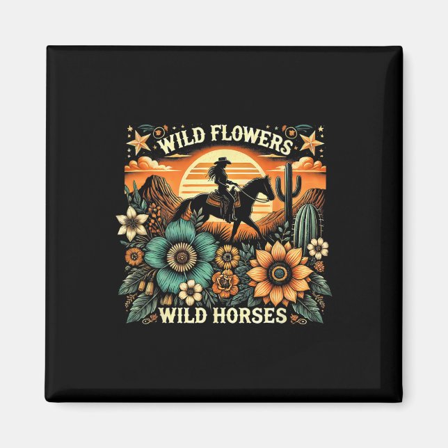 Íman Flores Selvagens de Cavalos Soltos - Ho Selvagem (Frente)